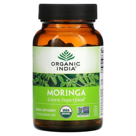 Organic India, 모링가, 베지 캡슐 90정