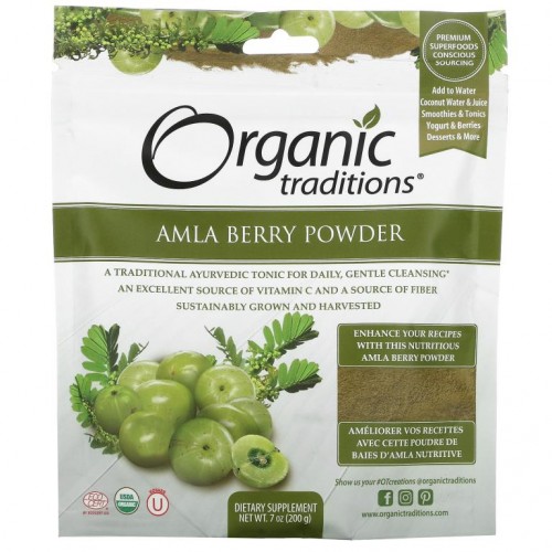 Organic Traditions, 암라 베리 분말, 200g(7oz)