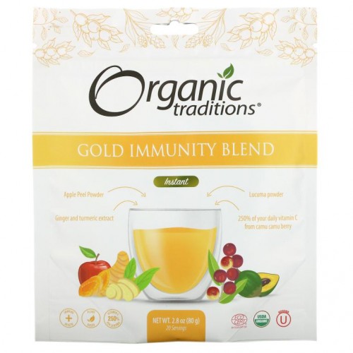 Organic Traditions, Gold Immunity Blend, Instant, 2.8 oz (80 g)