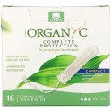 Organyc, 유기농 탐폰, 콤팩트, 슈퍼, 탐폰 16개입