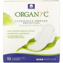 Organyc, 오가닉 코튼 패드, 헤비 플로 나이트, 패드 10 개입