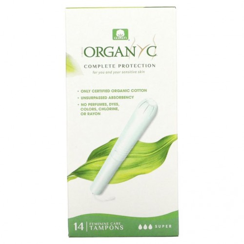 Organyc, 유기농 탐폰, 슈퍼, 14개입
