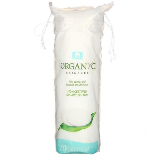 Organyc, 유기농 면 화장솜, 70개입