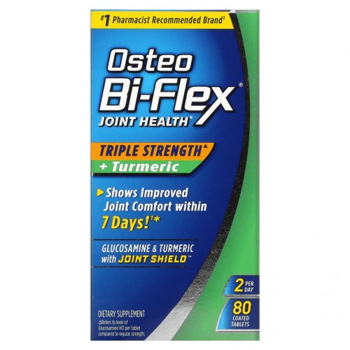 Osteo Bi-Flex, 관절 건강, 트리플 스트렝스 + 강황, 코팅정제 80정
