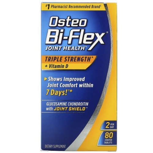 Osteo Bi-Flex, 조인트 헬스, 트리플 스트렝스 + 비타민D, 코팅정 80정