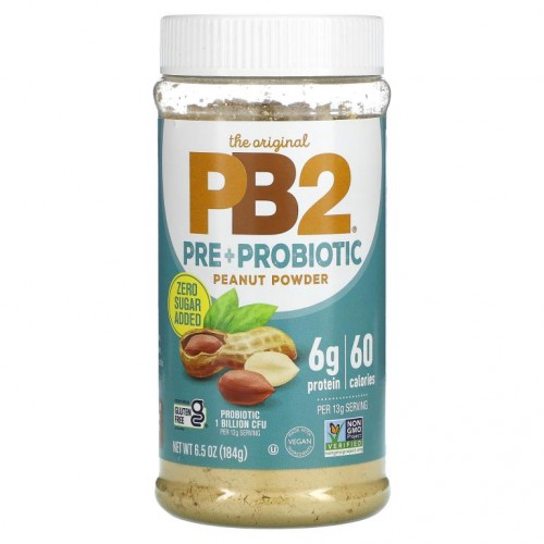 PB2 Foods, The Original PB2, 프리 + 프로바이오틱 땅콩 분말, 184g(6.5oz)