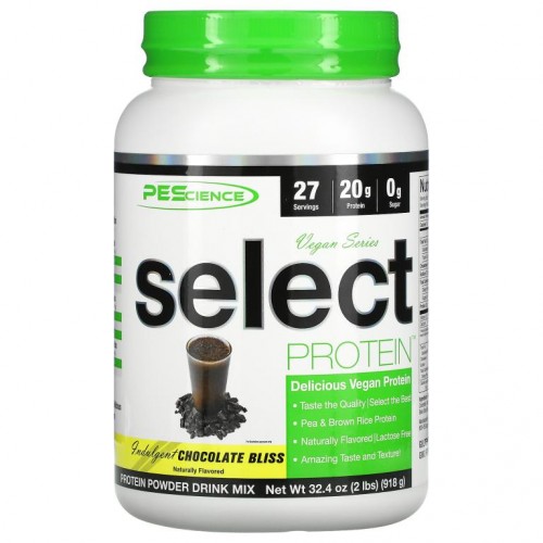 PEScience, 비건 시리즈, Select Protein, 초콜릿 블리스, 918g(32.4oz)