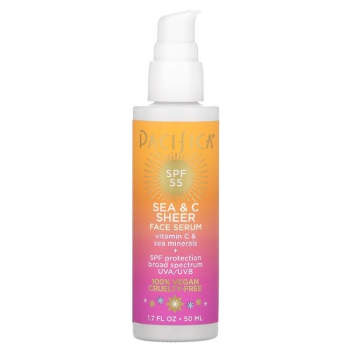 Pacifica, 씨앤씨 시어 페이스 세럼, SPF 55, 50ml(1.7fl oz)