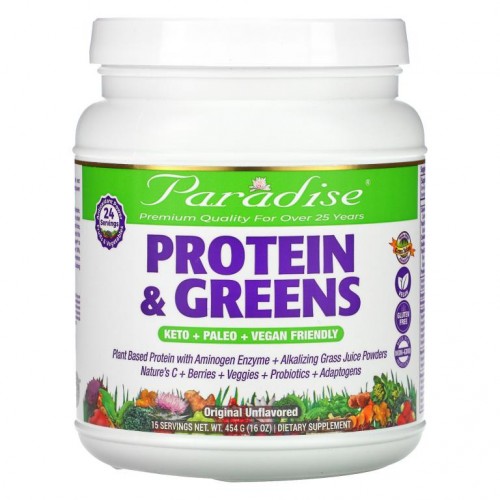 Paradise Herbs, 단백질 & 채소, 오리지널 무맛, 454g(16oz)