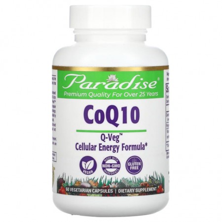Paradise Herbs, CoQ10, 베지 캡슐 60정