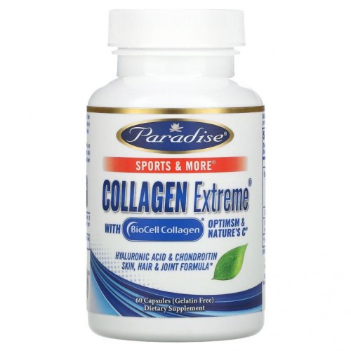 Paradise Herbs, Collagen Extreme, BioCell Collagen 함유, OptiMSM & Nature’s C, 캡슐 60정