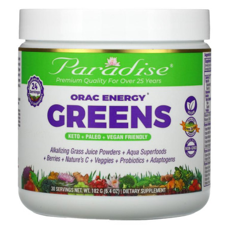 Paradise Herbs, ORAC-Energy 그린스, 182g(6.4oz)