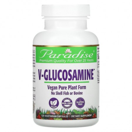 Paradise Herbs, V-Glucosamine, 베지 캡슐 120정