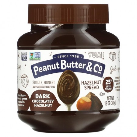 Peanut Butter & Co., 헤이즐넛 스프레드, 다크 초콜릿 헤이즐넛, 369 g(13 oz)