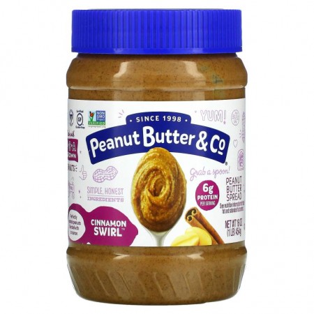 Peanut Butter & Co., 땅콩 버터 스프레드, 시나몬 스월, 454g(16oz)