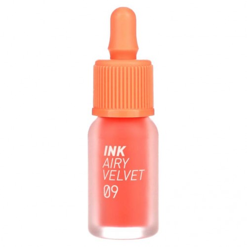 Peripera, Ink Airy Velvet Lip Tint, 09 100 Point Coral, 0.14 oz (4 g)