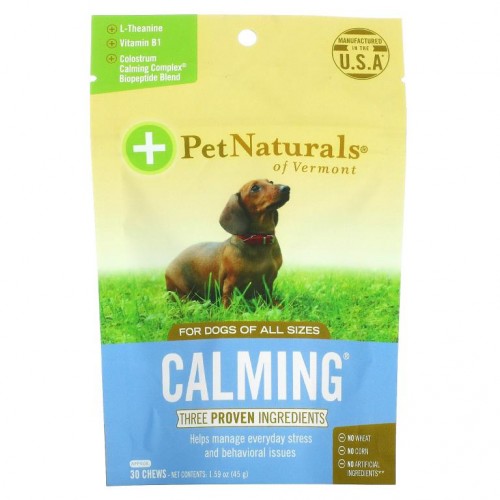 Pet Naturals of Vermont, 진정효과, 강아지 전용, 츄어블 30개, 1.59 oz (45 g)