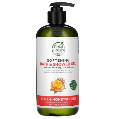 Petal Fresh, 소프트닝 목욕 & 샤워젤, 장미 & 허니석클, 475ml(16fl oz)