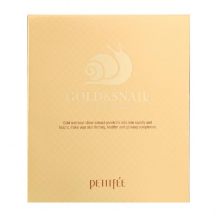 Petitfee, 골드 & 스네일 하이드로젤 뷰티 마스크 팩, 5개입, 각 30g