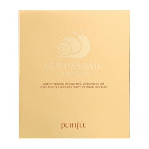 Petitfee, 골드 & 스네일 하이드로젤 뷰티 마스크 팩, 5개입, 각 30g