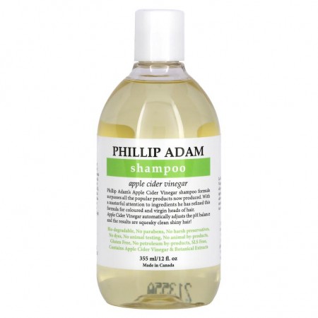 Phillip Adam, 샴푸, 애플 사이다 식초, 355ml(12fl oz)