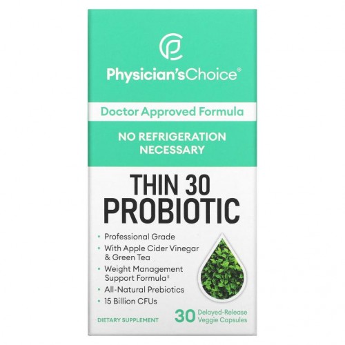 Physician's Choice, 씬 30 프로바이오틱, 150억, 지연 방출 베지 캡슐 30정