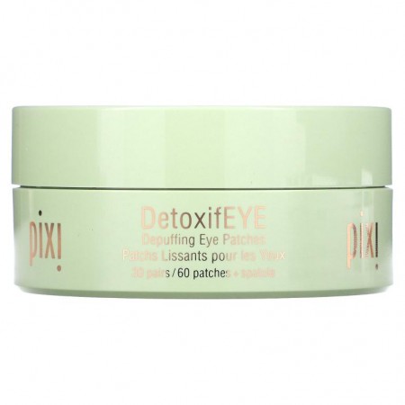 Pixi Beauty, Skintreats, DetoxifEye, 디퍼핑 아이 패치, 30 쌍 + 스푼