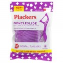 Plackers, Gentleslide, 치실, 민트, 90개입