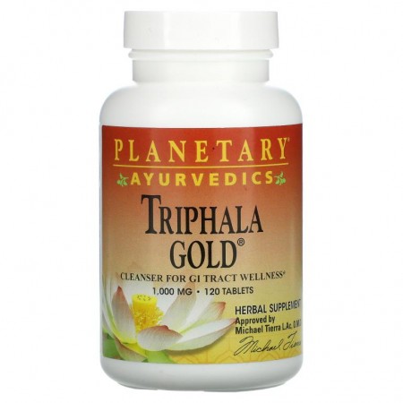 Planetary Herbals, 아유르베딕스, 트리팔라 골드, 1,000 mg, 120 정