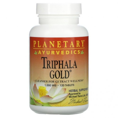 Planetary Herbals, 아유르베딕스, 트리팔라 골드, 1,000 mg, 120 정