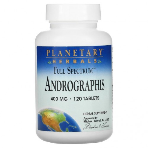 Planetary Herbals, 풀 스펙트럼, 천심련, 400 mg, 120 타블렛