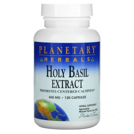 Planetary Herbals, 홀리 바질 추출액, 450 mg, 120 캡슐