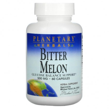 Planetary Herbals, 여주, 500mg, 캡슐 60정