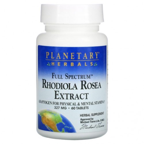 Planetary Herbals, 홍경천 추출물, Full Spectrum, 327mg, 60정