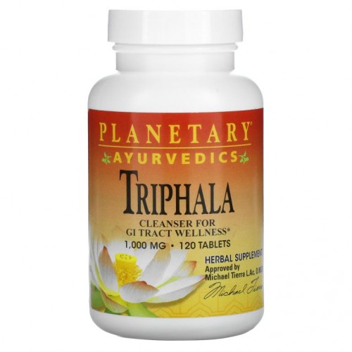 Planetary Herbals, Ayurvedics, 트리팔라, 1,000mg, 120정