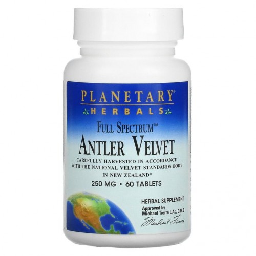 Planetary Herbals, Full Spectrum, 녹용, 250mg, 60정