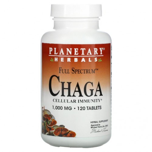 Planetary Herbals, Full Spectrum 차가버섯, 1,000mg, 120정
