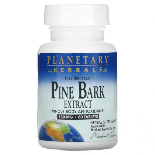 Planetary Herbals, Full Spectrum 소나무 껍질 추출물, 150mg, 60정