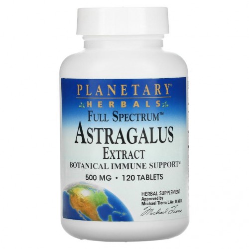 Planetary Herbals, Full Spectrum 황기 추출물, 500mg, 120정