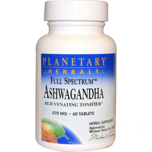 Planetary Herbals, Full Spectrum 아슈와간다, 570mg, 60정