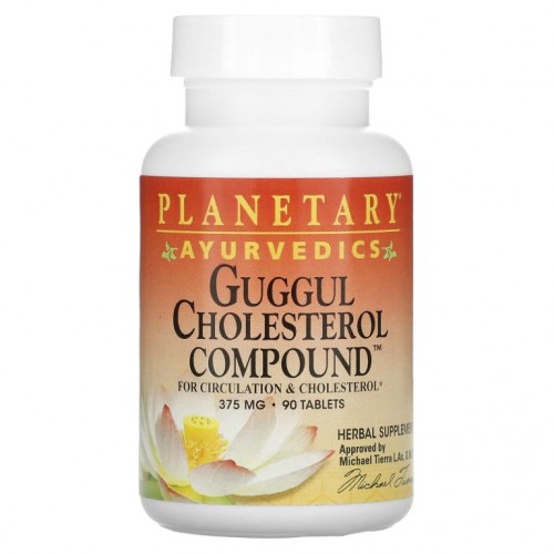 Planetary Herbals, Guggul Cholesterol Compound, 375 mg, 90 타블렛