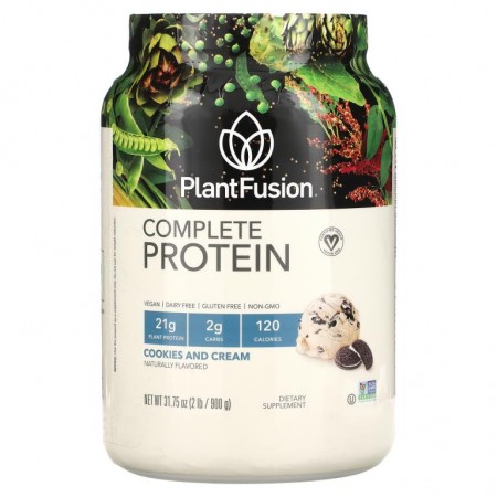 PlantFusion, 컴플리트 프로틴, 쿠키 앤 크림, 900g(2lb)
