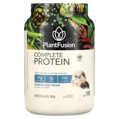 PlantFusion, 컴플리트 프로틴, 쿠키 앤 크림, 900g(2lb)