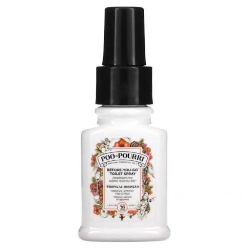 Poo-Pourri, Before-You-Go 화장실 스프레이, 트로피컬 히비스커스, 41ml(1.4fl oz)