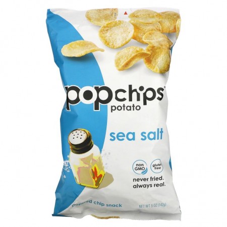 Popchips, 감자칩, 바다 소금, 5 oz (142 g)