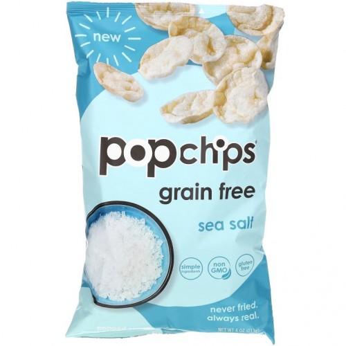 Popchips, Potato Chips, Sea Salt, 4 oz (113 g)
