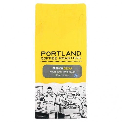 Portland Coffee Roasters, 프렌치 디카페인, 홀빈, 다크로스트, 340g(12oz)