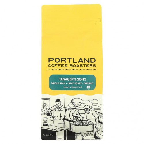 Portland Coffee Roasters, Organic Coffee, Whole Bean, Light Roast, Tanager's Song, 12 oz (340 g)