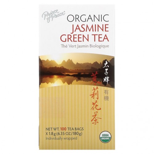 Prince of Peace, 유기농, 재스민 녹차, 티백 100개, 180g(6.35oz)