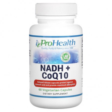 ProHealth Longevity, NADH + CoQ10, 베지 캡슐 60정